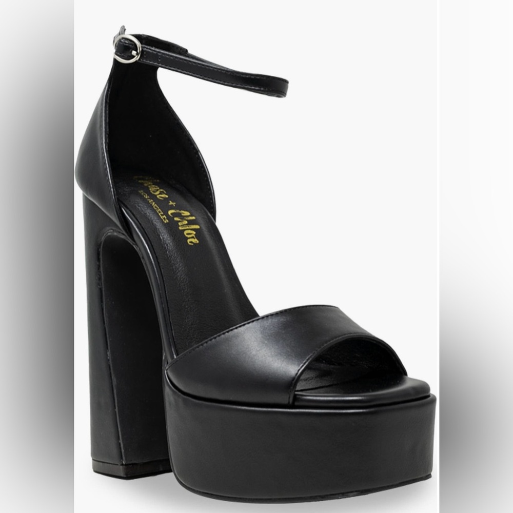 Chase and Chloe Black Platform Heels size 10